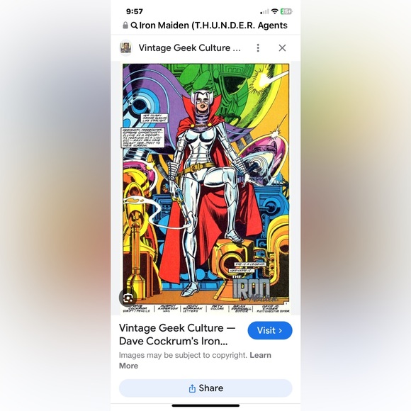 Dave Cockrum’s Iron Maiden from revival of THUNDER Agents Framed Black and White - Picture 17 of 17